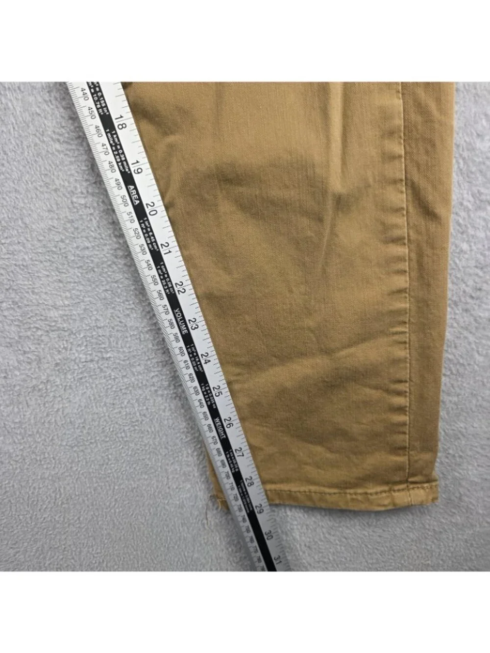 Levi's 502 Jeans Mens 30x32 Beige Regular Fit Tapered Stretch Denim Khaki Cotton